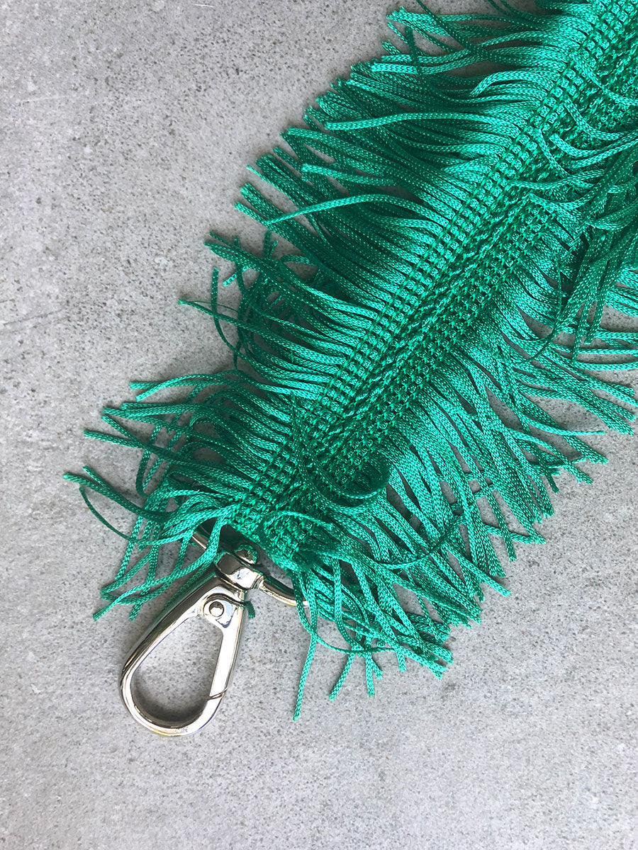 Stylish Green Fringe Strap for Handbags, Purses & Accessories - Boho Chic Fashion Statement