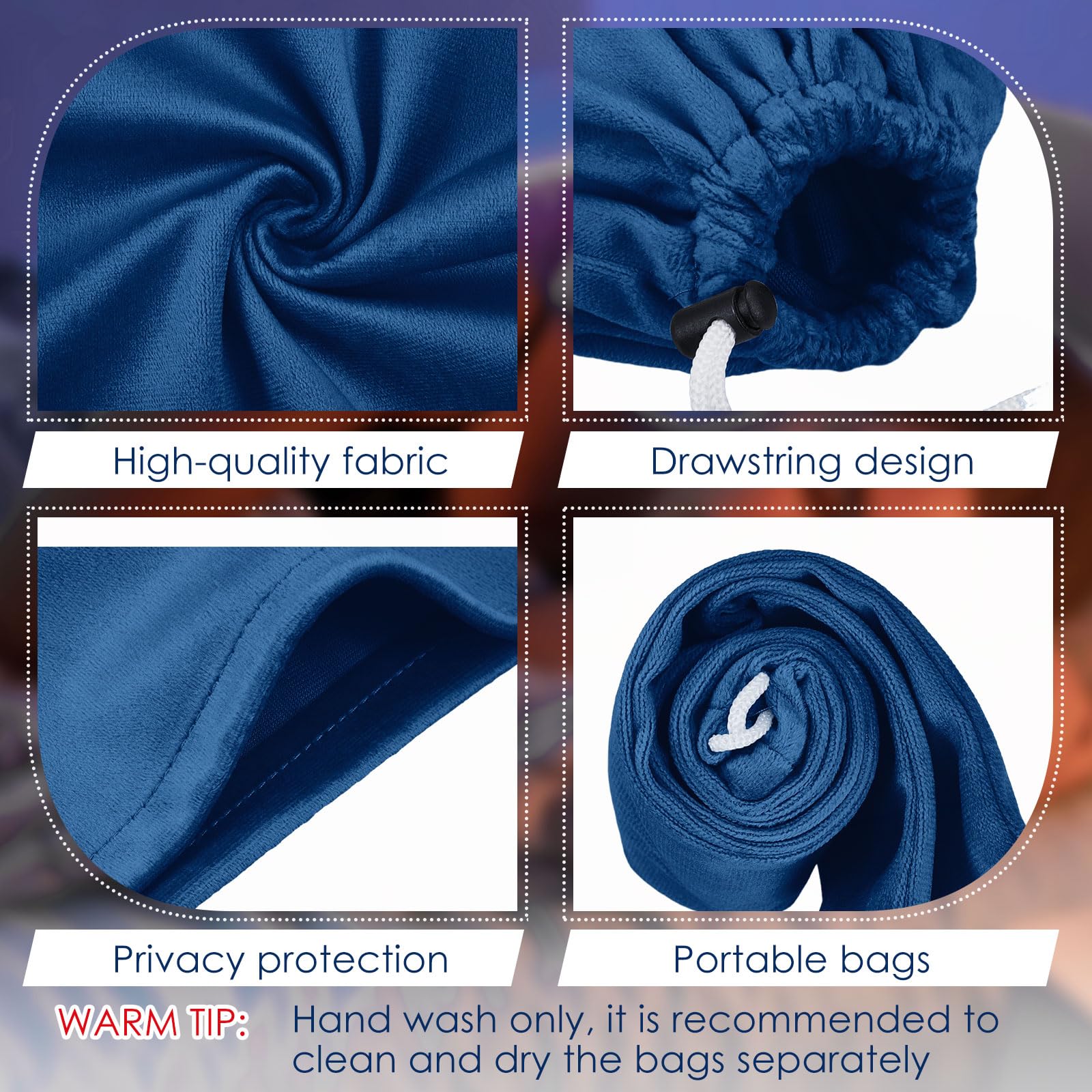 Amylove 9-Piece Adult Toy Storage Bags Set - Drawstring Gift Pouches for Sex Toys, Lightweight Organizer for Travel, Foldable Multi-Purpose Ditty Bags (3 Sizes, Printed) - Perfect for Discreet Storage, Bachelorette Parties & Couples' Game Nights
