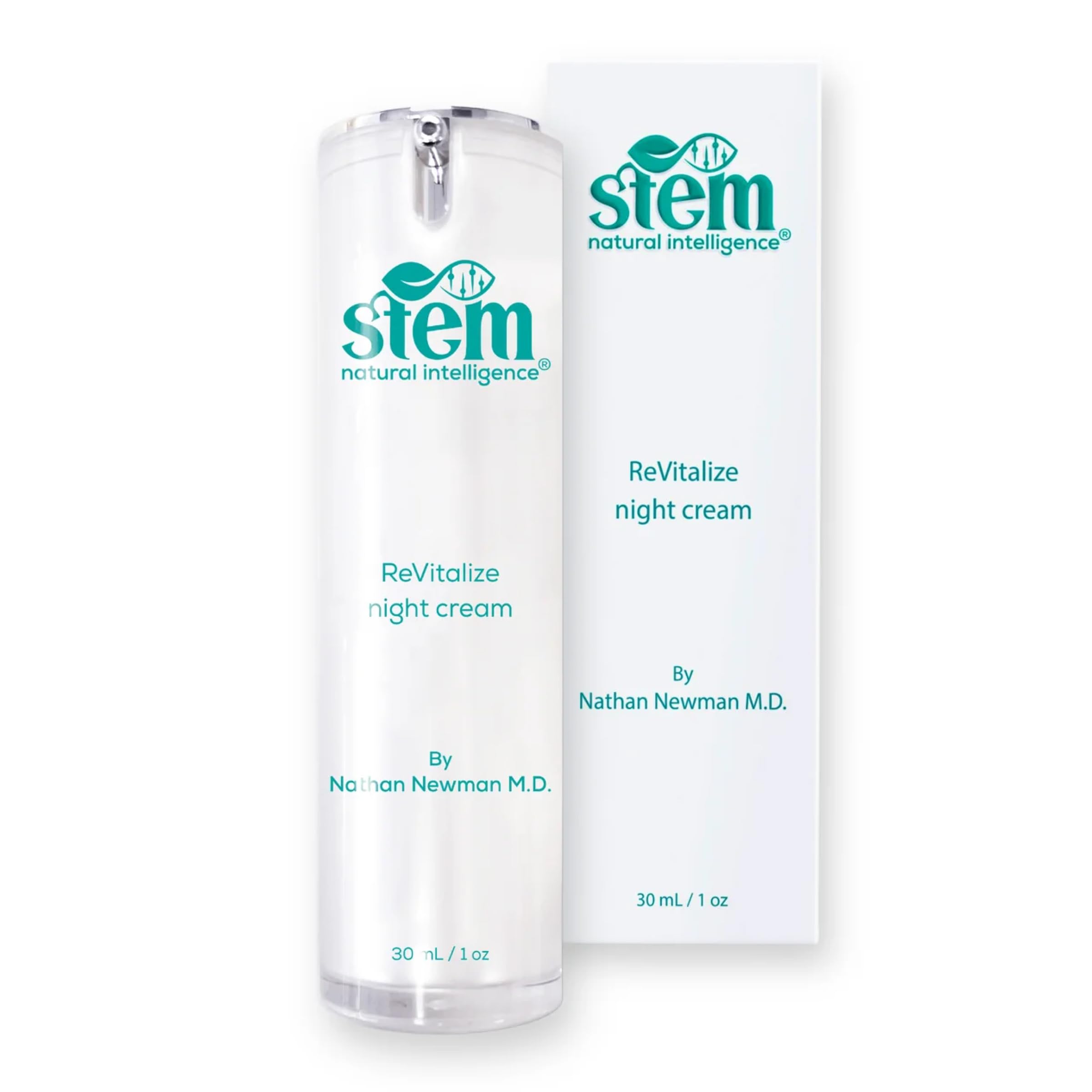 STEM Revitalize Night Cream - Anti-Aging Peptide Facial Moisturizer for Women | Luxury Antioxidant Overnight Face Mask & Hydrating Serum | 1oz Bottle | Perfect for Nighttime Skin Repair & Wrinkle Reduction