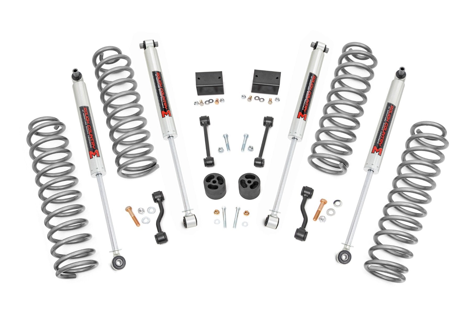 2.5 Inch Lift Kit for Jeep Wrangler Unlimited 4WD (2018-2023) - Heavy Duty Coil Springs | M1 Series | Part# 67740 | Off-Road Suspension Upgrade for Better Ground Clearance & Performance
