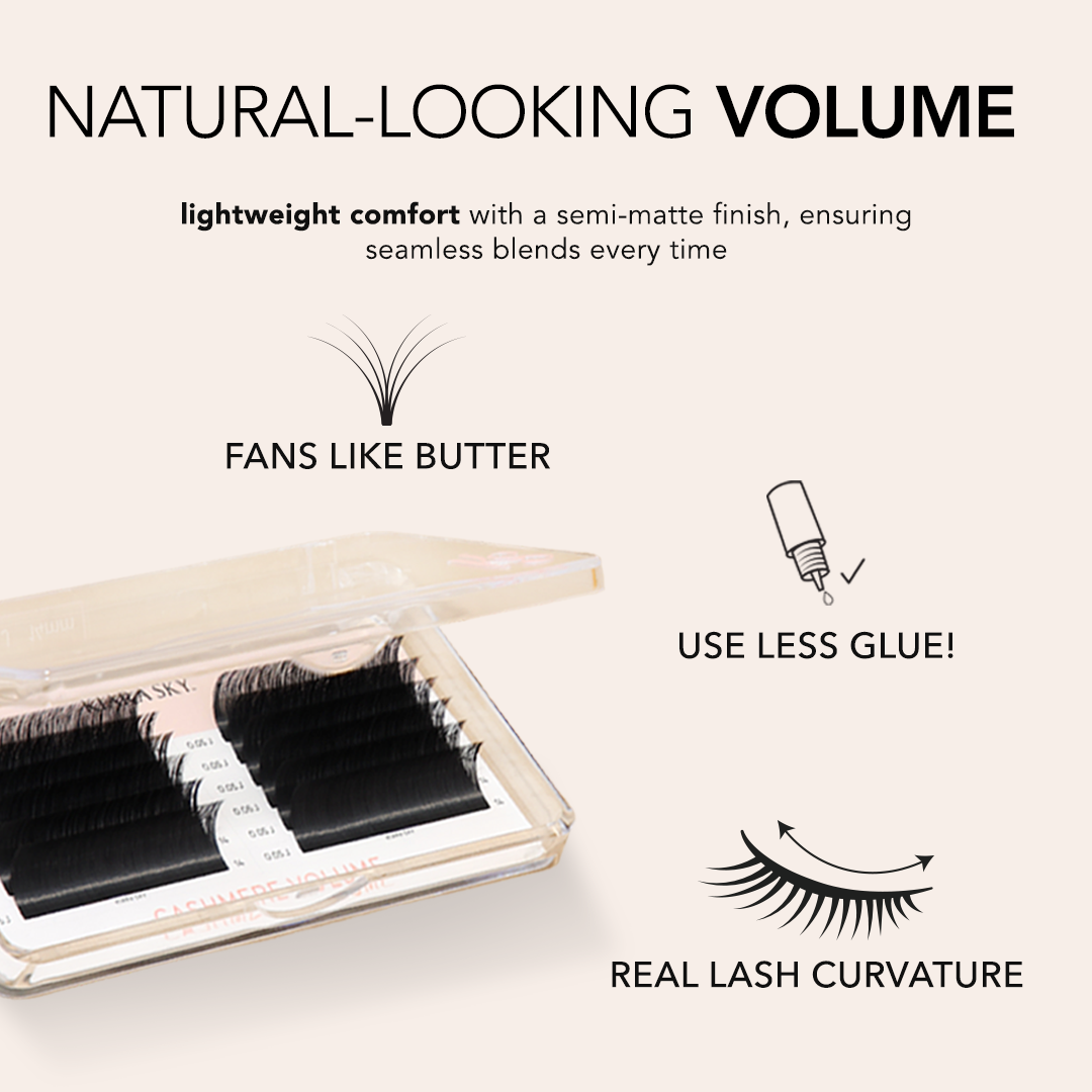 Premium 100% Cashmere False Eyelashes - Natural & Fluffy Volume Lashes for Dramatic Eye Looks | Perfect for Parties, Weddings & Special Occasions
