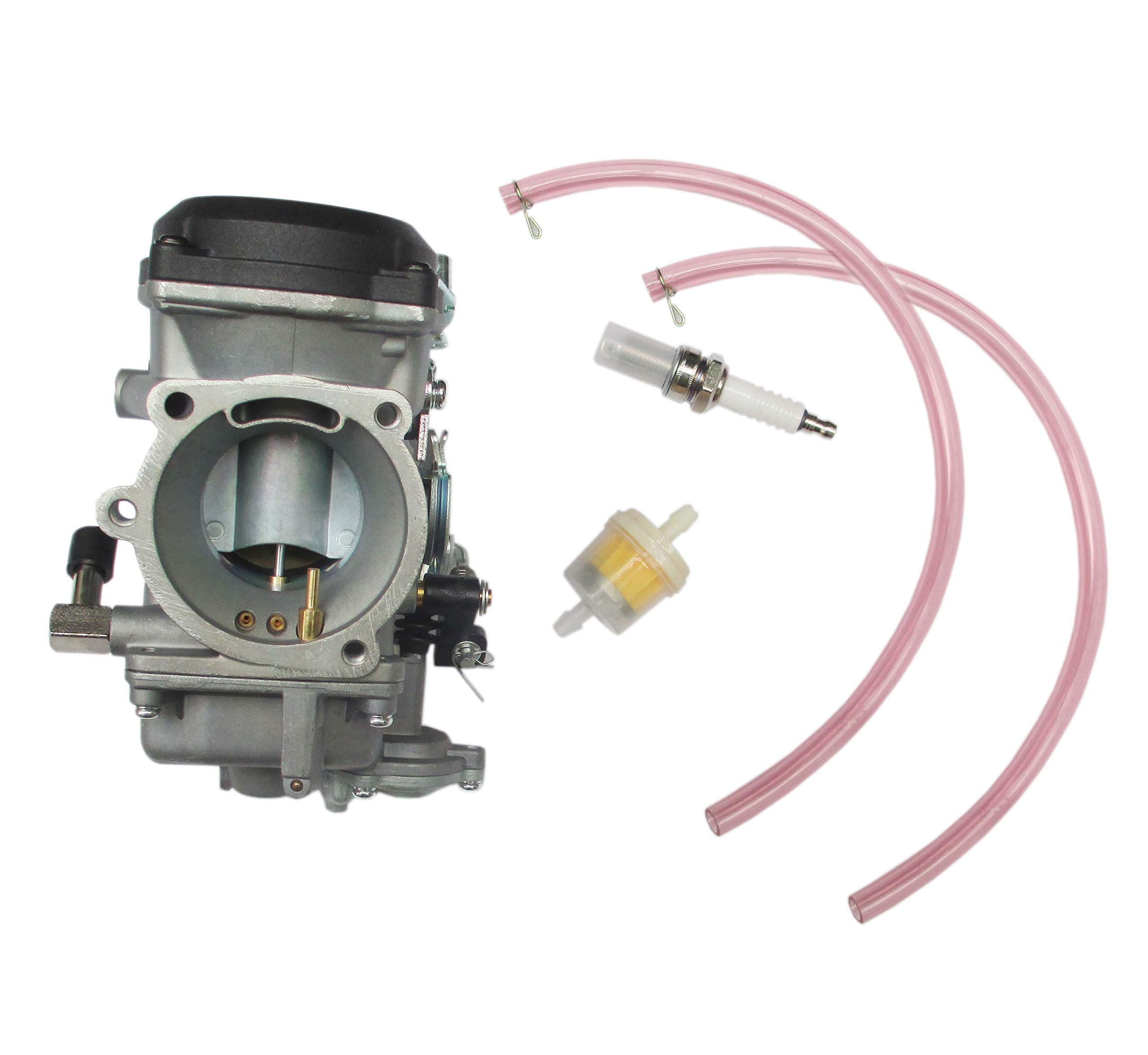 High-Performance 40mm CV Carburetor with Accelerator Pump for Harley-Davidson 27421-99C 27490-04 27465-04 - Compatible with Touring & Custom Models, Improves Throttle Response & Fuel Efficiency