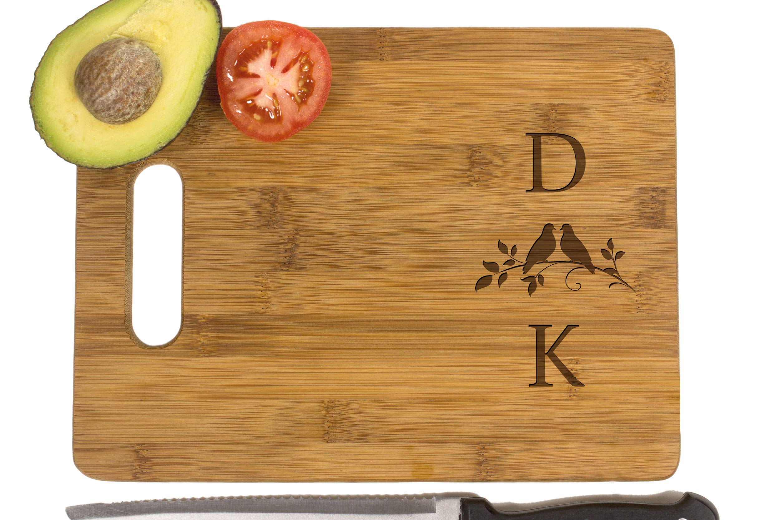 Personalized Engraved Wooden Cutting Board - Custom Wedding Gift for Bride & Groom - Kitchen Decor with Initials - Perfect for Bridal Showers, Anniversaries & Newlywed Couples - Ideal for Home Cooking & Entertaining