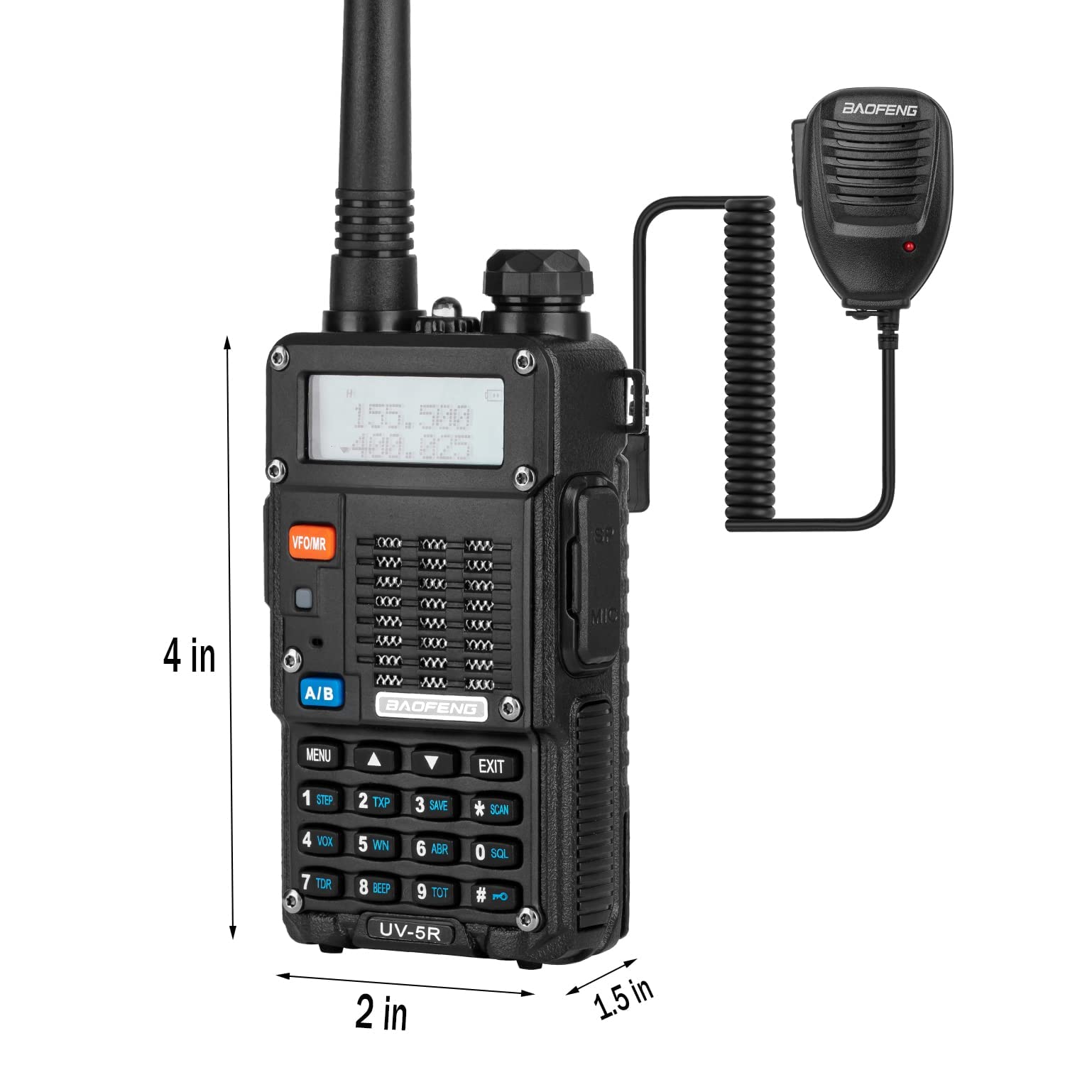 BaoFeng UV-5R Pro 8W Dual Band Ham Radio Walkie Talkies - 2 Pack with Rechargeable Battery, Earpiece, Mic & Programming Cable - Long Range Two Way Radios for Outdoor Adventures, Emergency Communication & Hiking
