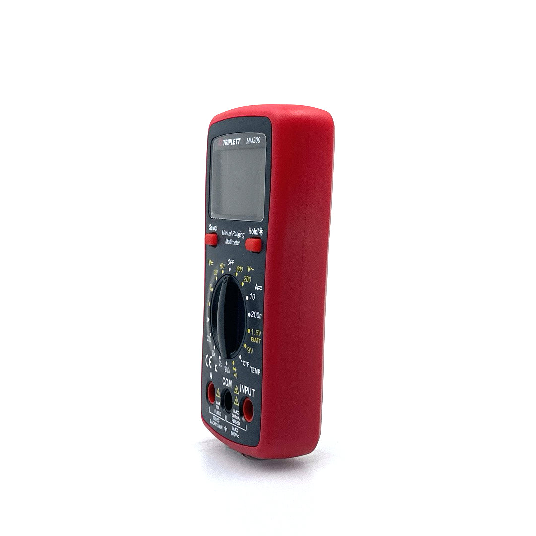 3 ½ Digit 2000 Count True RMS Manual Ranging Digital Multimeter MM300 - Professional Electrical Testing for Home, Automotive & Industrial Use