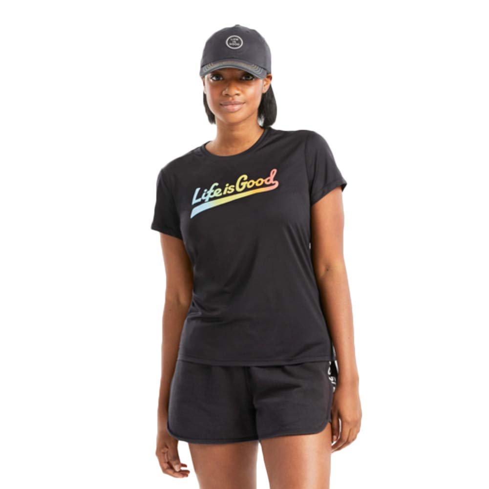 Life is Good Women's Active Lightweight Baseball Tee - Soft & Comfortable Short Sleeve Shirt for Casual Wear, Sports & Outdoor Activities