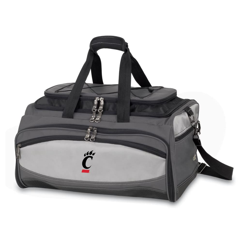 PICNIC TIME NCAA Unisex-Adult Portable Charcoal Grill & Cooler Tote - Perfect for Tailgating, Beach Parties, Camping and Outdoor BBQs