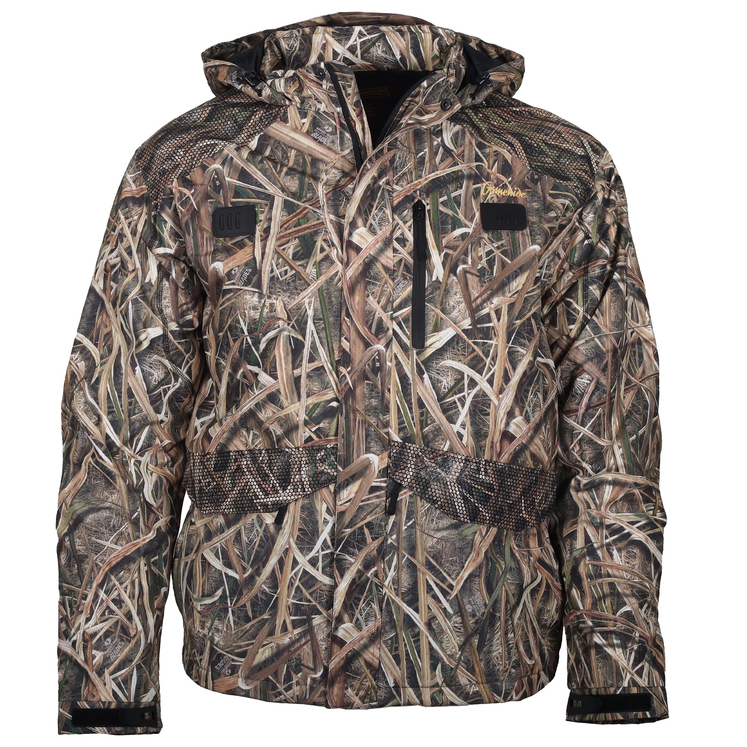 Gamehide Mid Weight Slough Creek Waterproof Waterfowl Hunting Jacket – Waterproof Camo Hunting Coat for Duck & Goose Hunting in Wet Conditions