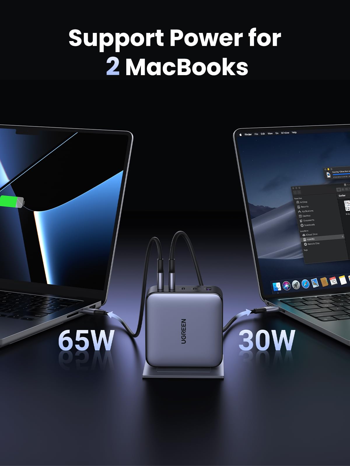 UGREEN Nexode 100W GaN USB C Charger - 5-Port Fast Charging Block for MacBook Pro/Air, iPhone 16/15, Galaxy S24, iPad Air, Pixel 8, Steam Deck - Compact Power Adapter for Home, Office & Travel Charging Needs