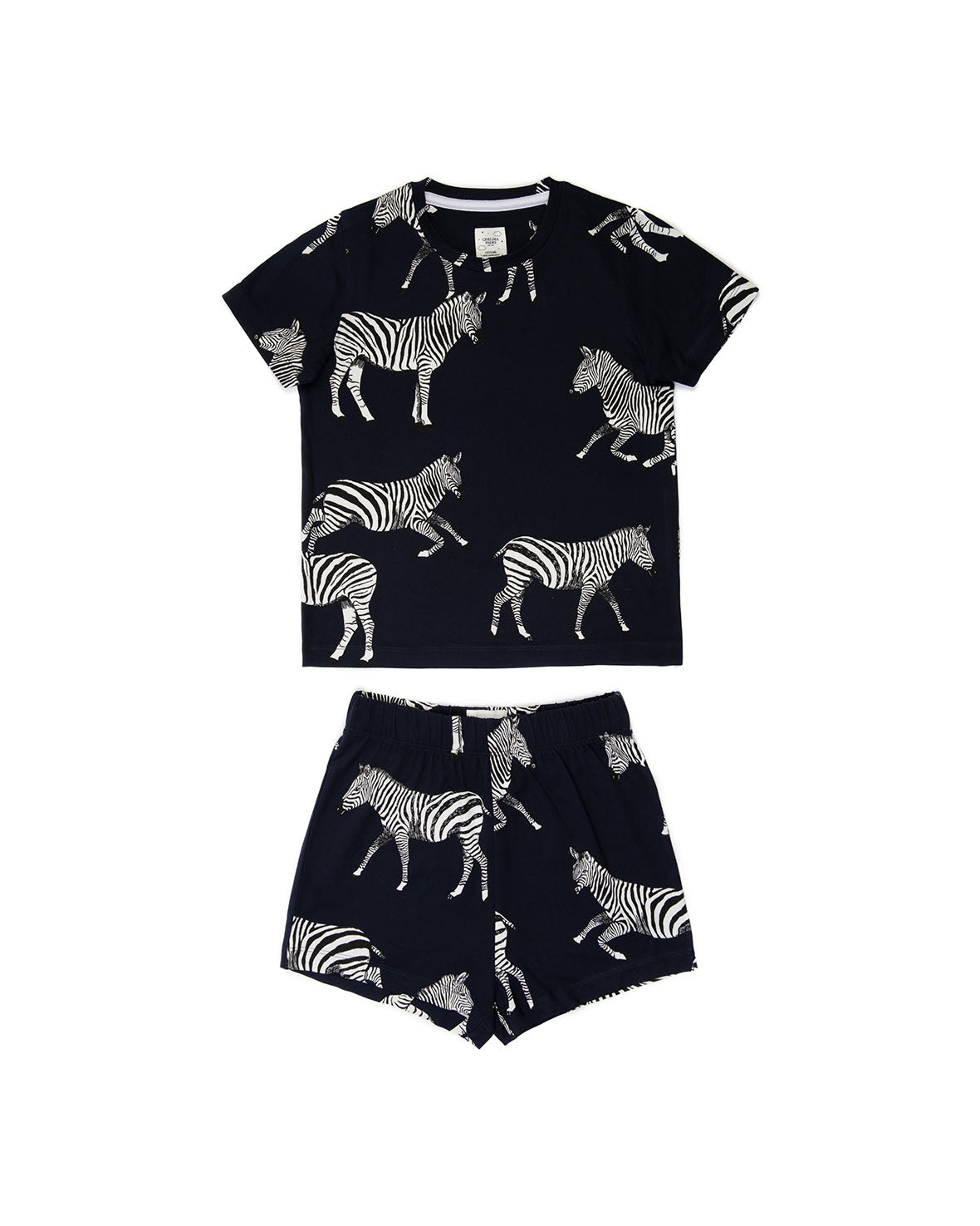 Kids Zebra Print Short Pajama Set - Soft Cotton Sleepwear for Boys & Girls - Perfect for Summer Nights & Sleepovers