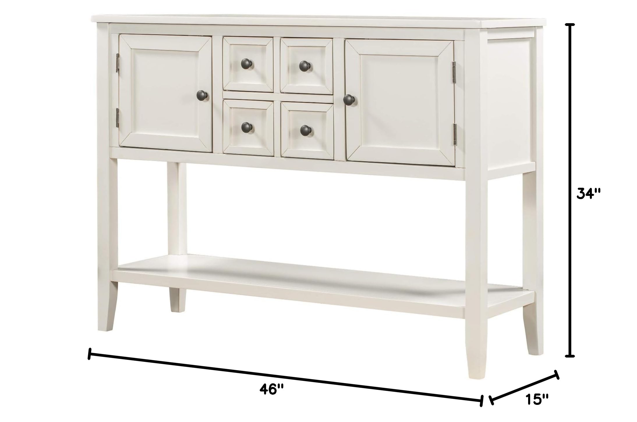 Merax Wooden Console Table - Entryway Sofa Table with Storage Shelf, Modern Sideboard for Living Room, Hallway & Bedroom - Perfect for Home Decor & Organization