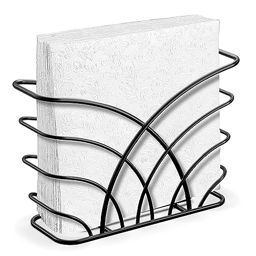 P - Luncheon Napkin Holder - Black