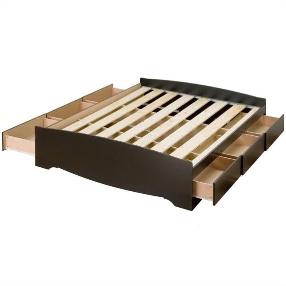 Home Square 3-Piece Queen Bedroom Set with Storage Bed & 2 Tall 2-Drawer Nightstands - Perfect for Small Space Organization & Modern Bedroom Decor