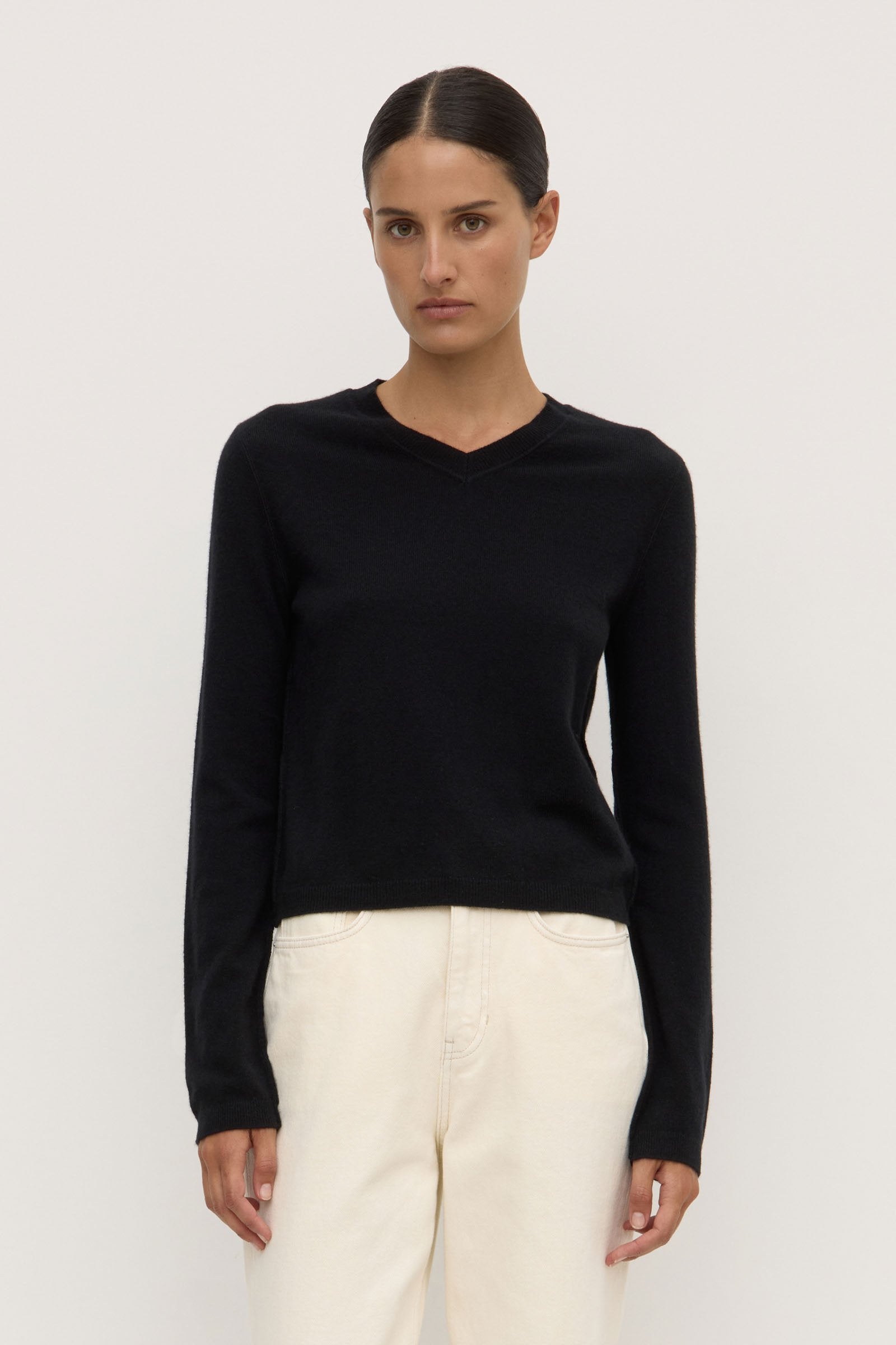 Solene Women's Soft Cashmere Knit Top - Cozy & Elegant Sweater for Fall & Winter - Perfect for Office, Date Night & Casual Wear