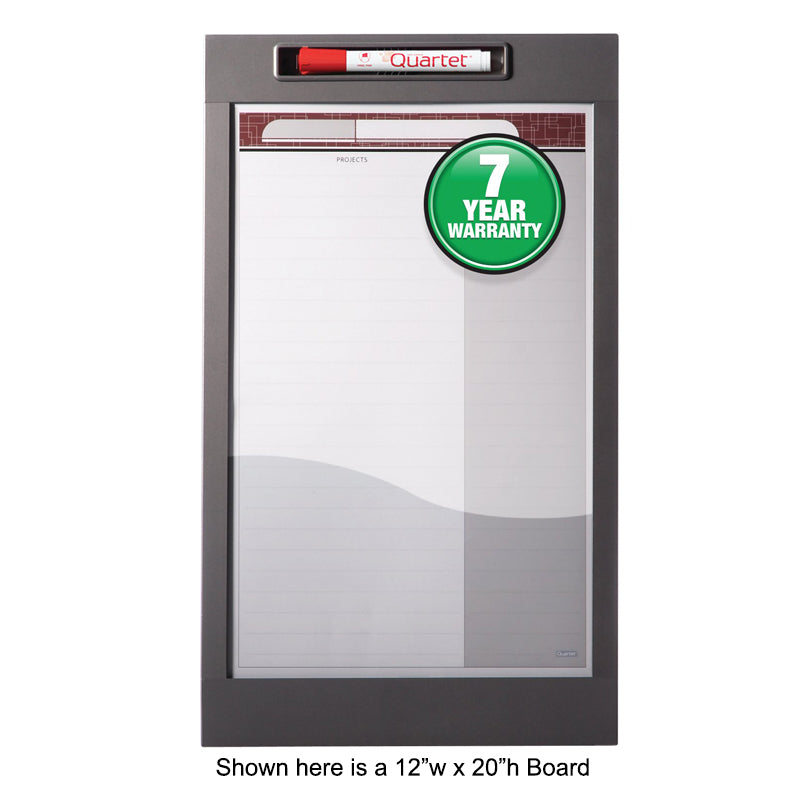 Customizable Whiteboard with Graphite Frame - Perfect for Home Office, Classroom & Meeting Room Organization & Planning