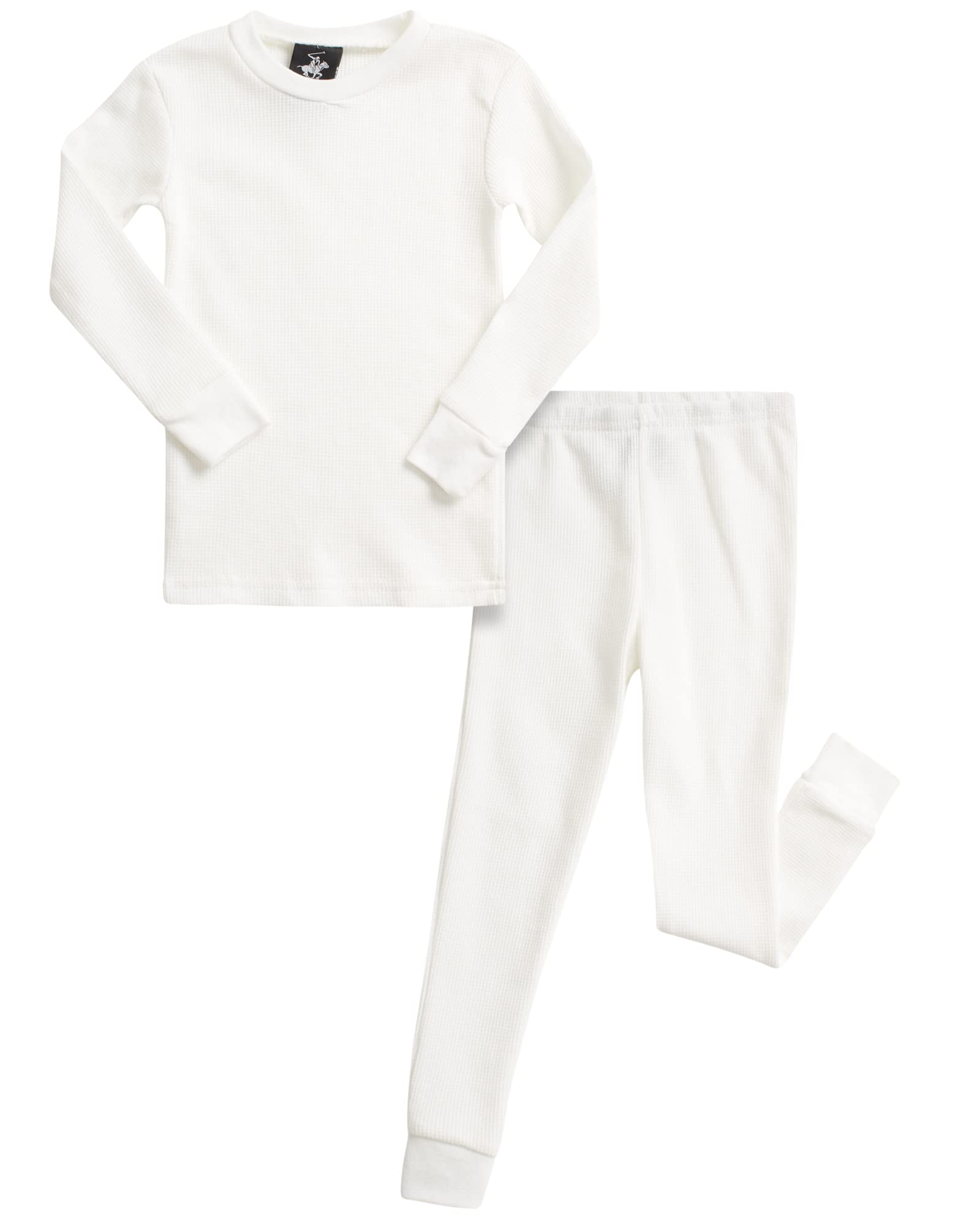 Beverly Hills Polo Club Baby Boys' Thermal Underwear Set - 2 Piece Waffle Knit Top & Long John Pants for Infants & Toddlers | Winter Warmth & Layering Outfits
