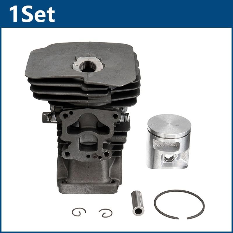 SRGDRR Chainsaw Piston Cylinder Kit for Husqvarna 435 435E 440 440E - Chainsaw Repair Parts, Garden Power Tool Accessories, Replacement Parts for DIY Chainsaw Maintenance & Landscaping Projects