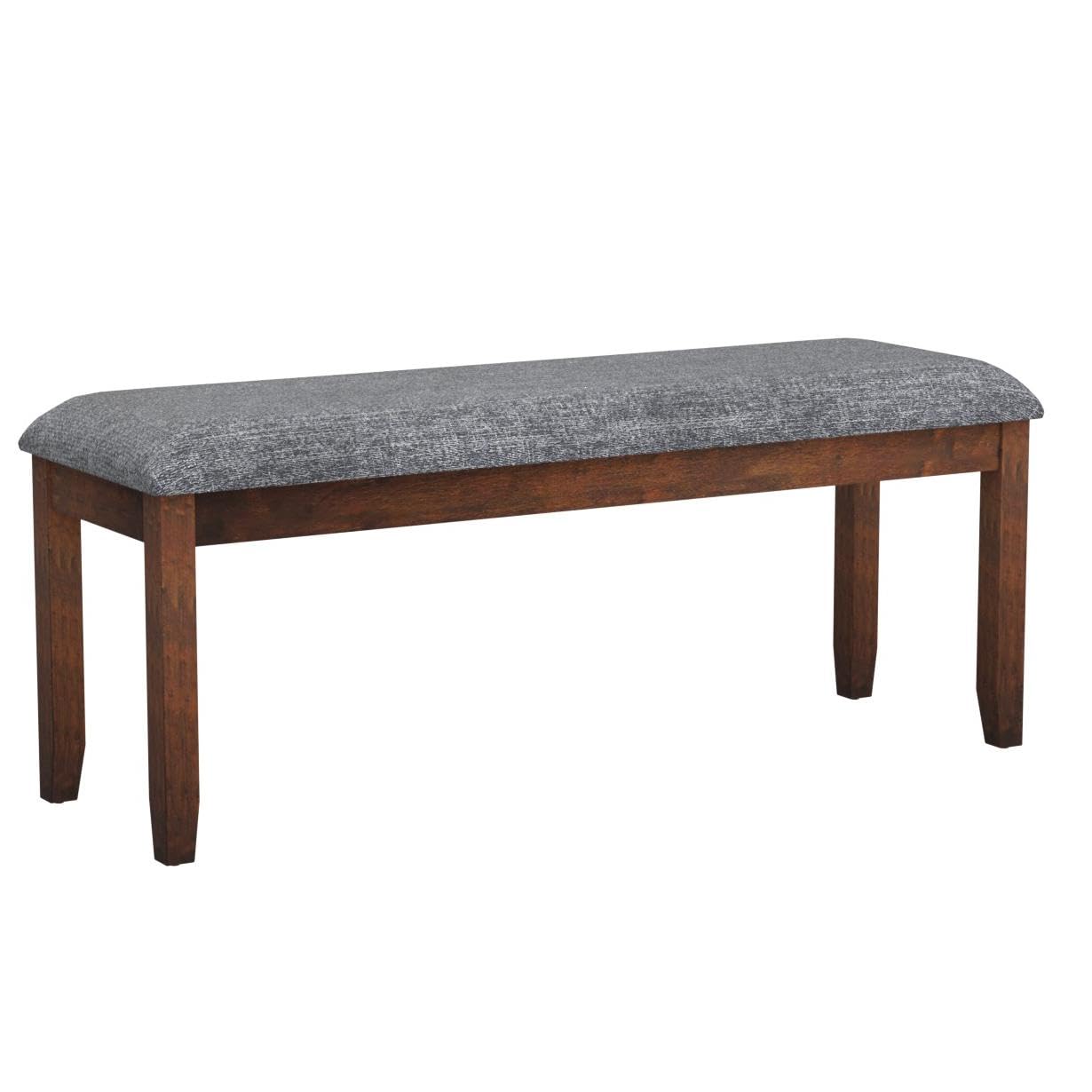 Giantex 2-Piece Wooden Dining Bench Set with Upholstered Seat - 47.5