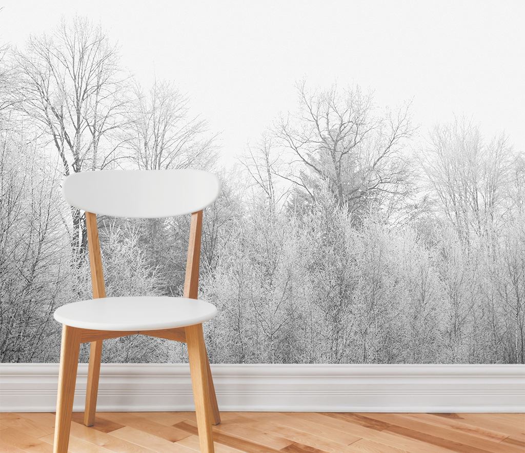 Premium Misty Trees Wallpaper Murals - Nature-Inspired Home Decor for Living Room & Bedroom | Easy Peel & Stick Wall Covering for Instant Room Makeover