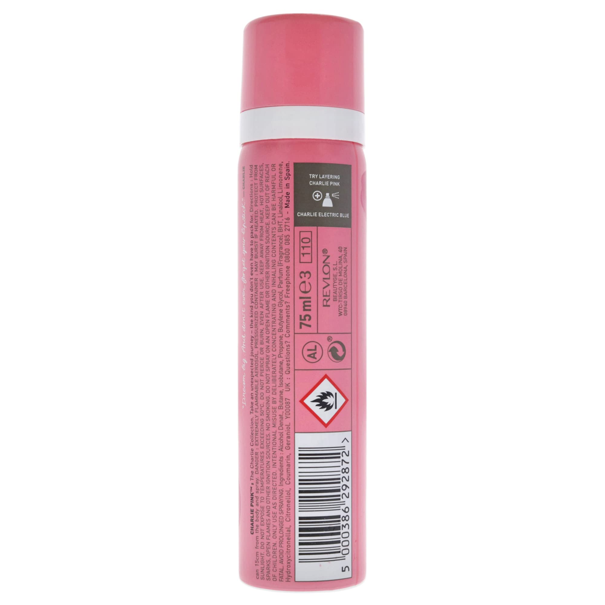 Charlie Body Fragrance for Women - Pink Floral Perfume 75ml, Long-Lasting Scent for Date Night & Special Occasions