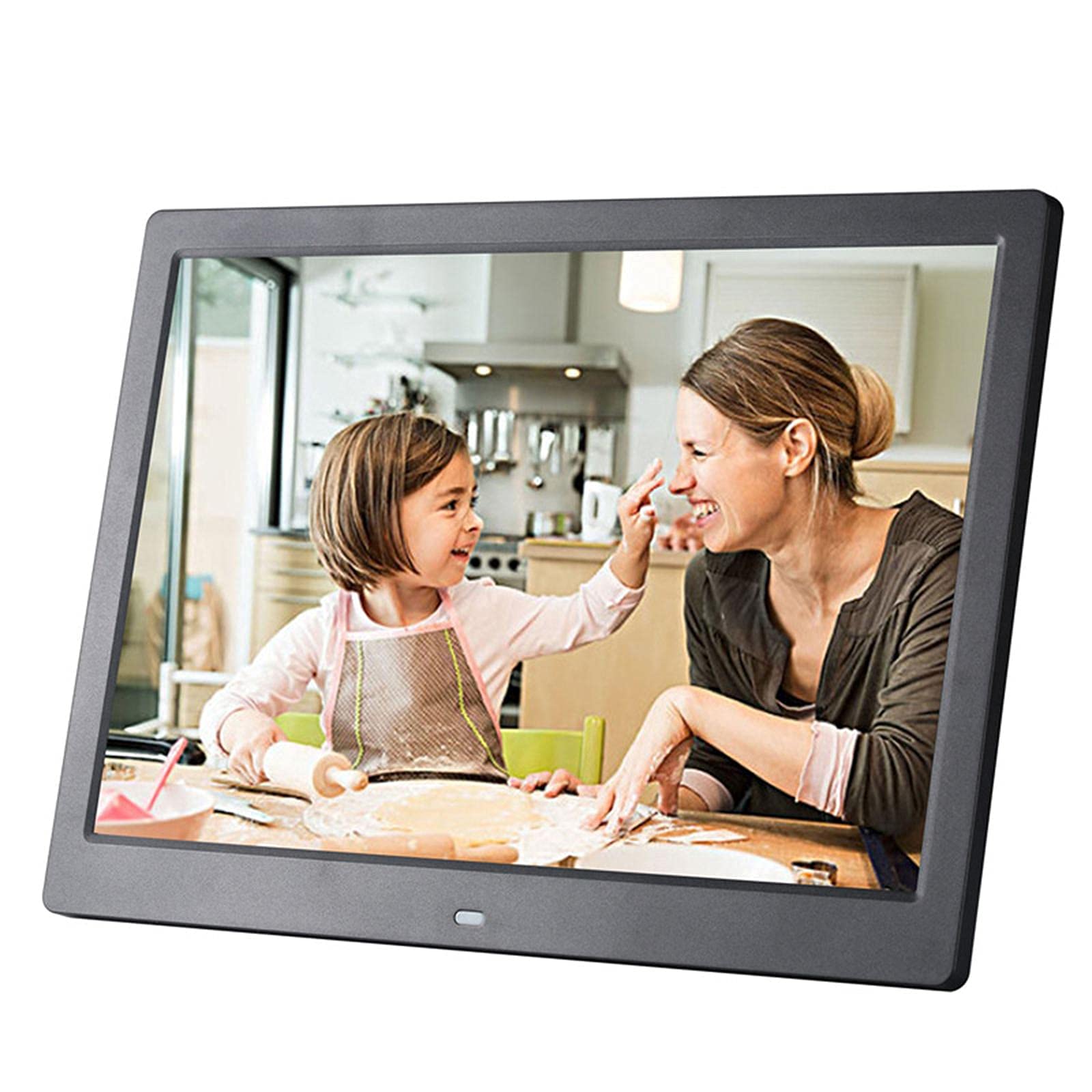 13 Inch Digital Photo Frame with 1280x800 HD Display - Smart Digital Picture Frame for Photos, Videos & Music, USB/SD Card Support, Remote Control, Auto On/Off Timer, Alarm & Calendar - Perfect for Home, Office & Gift Giving (Black)
