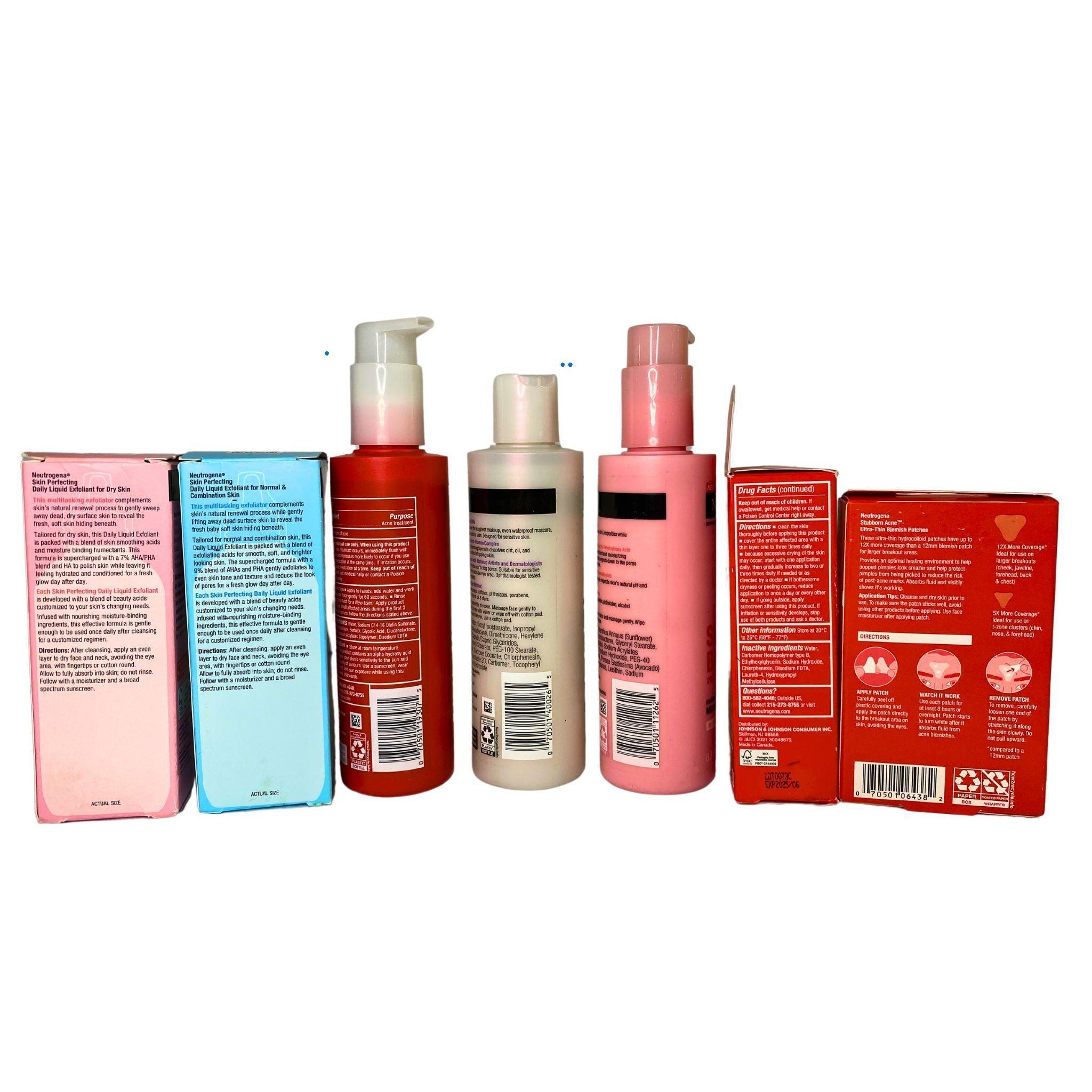 Neutrogena Skin Care Assorted Mix 30-Piece Set - Facial Cleanser, Moisturizer & Acne Treatment for Daily Skincare Routine
