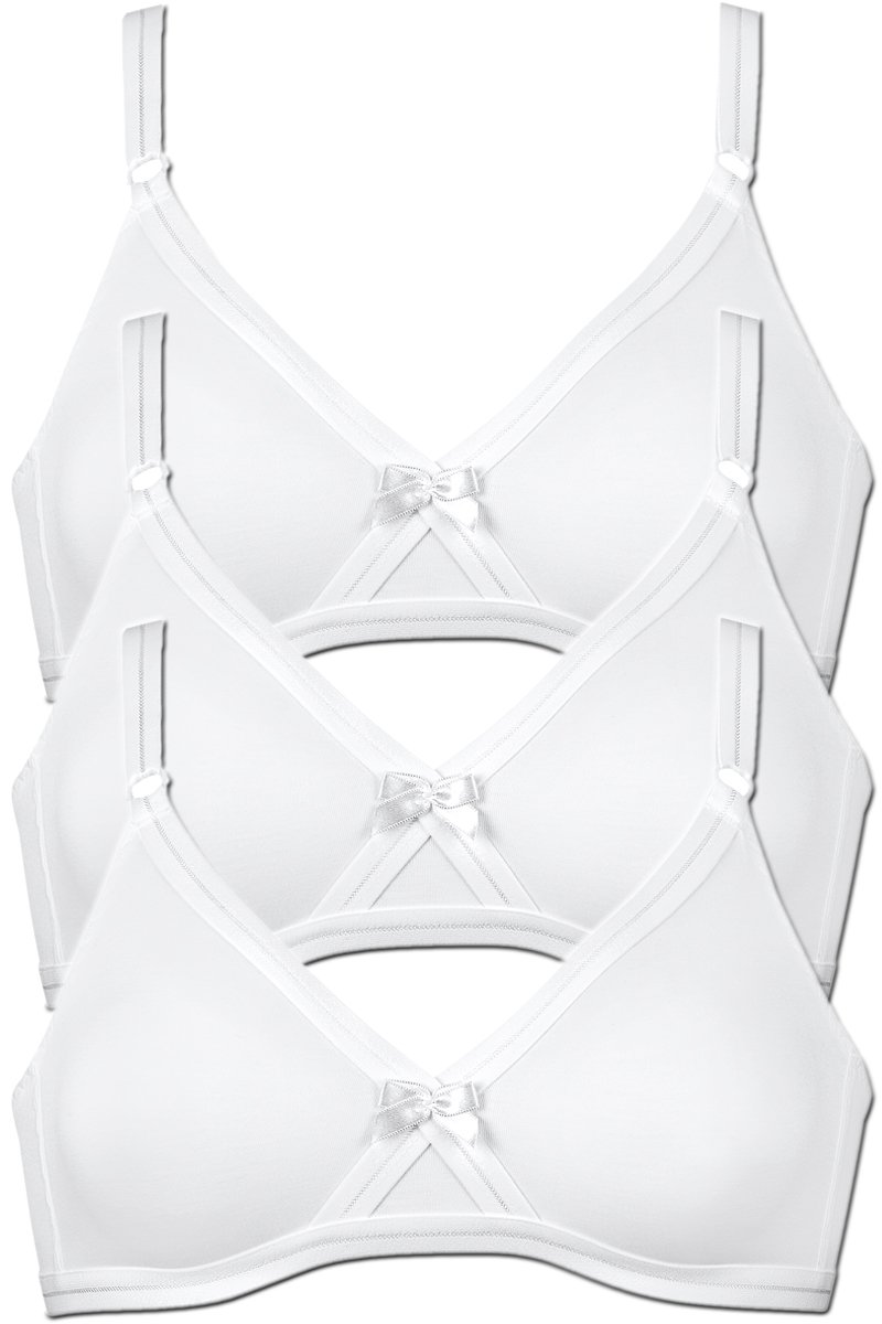 Naturana Pack of 3 Wireless Comfort Bras 5220 - Ultra Soft Seamless Bralette for Women - Perfect for Sleeping, Yoga, and Everyday Wear