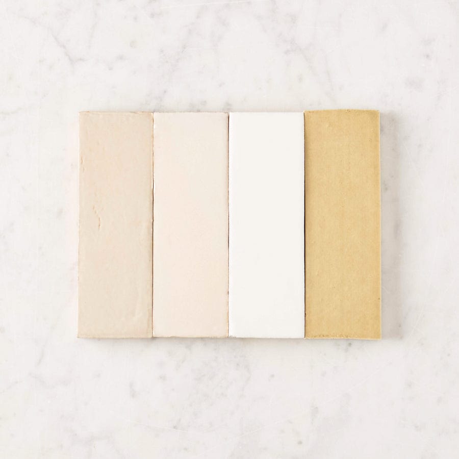 Premium Noosa Gloss Zellige Beige Subway Tile - 3x6 Inch Ceramic Wall & Backsplash Tiles - Perfect for Kitchen, Bathroom & Fireplace Renovation