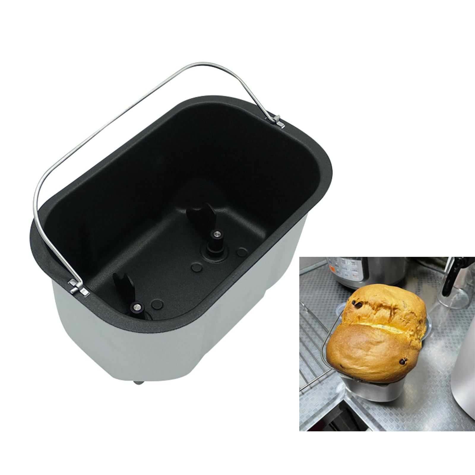 Bread Machine Parts - Replacement Bread Bucket & Inner Metal Pan Accessories Compatible with BM1405/BM1502 Models | Perfect for Home Baking, Bread Making & Machine Maintenance