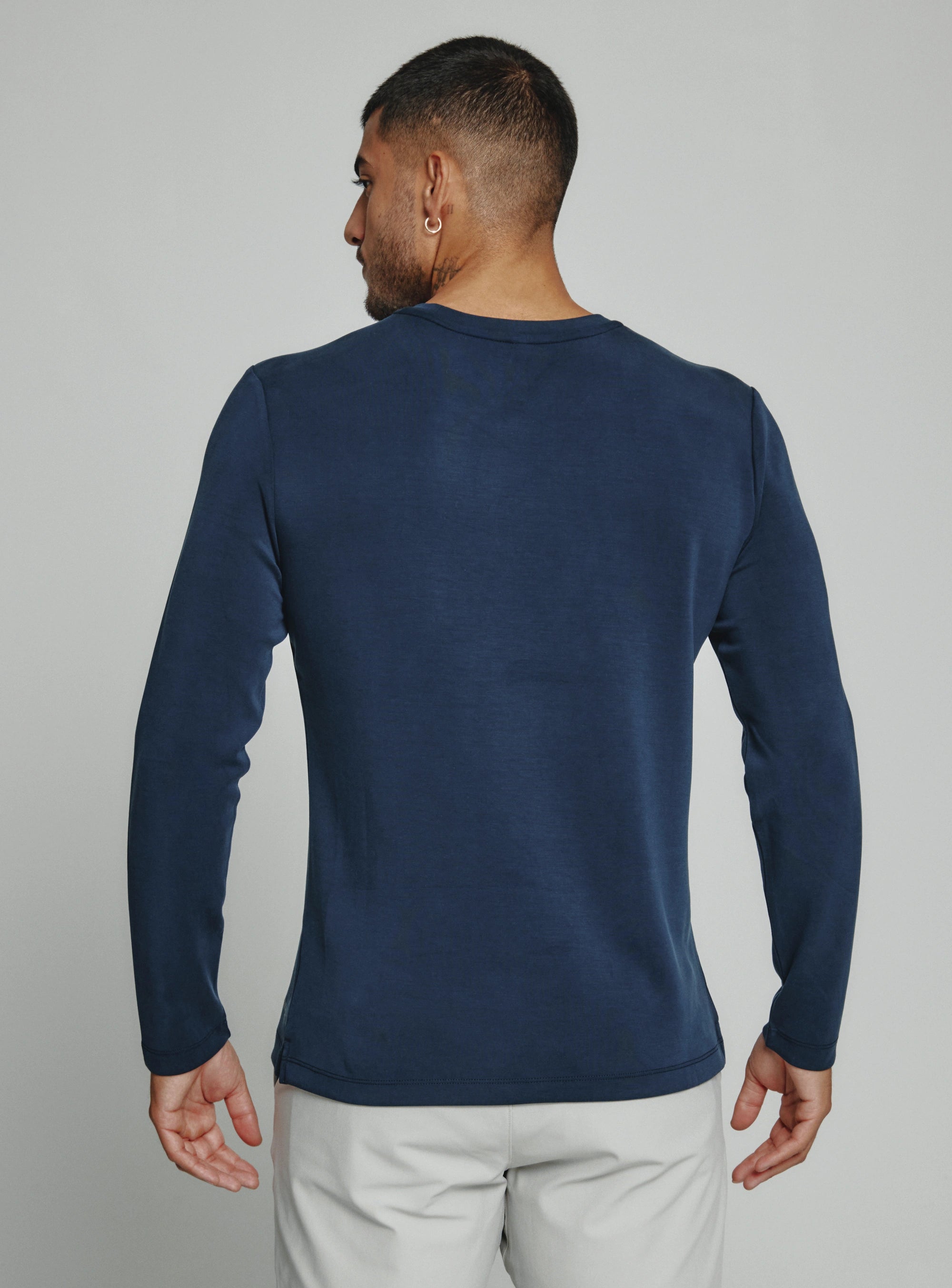 REV™ Men's Classic Navy Blue Crew Neck T-Shirt - Soft Cotton Casual Tee for Everyday Wear, Gym, and Outfits