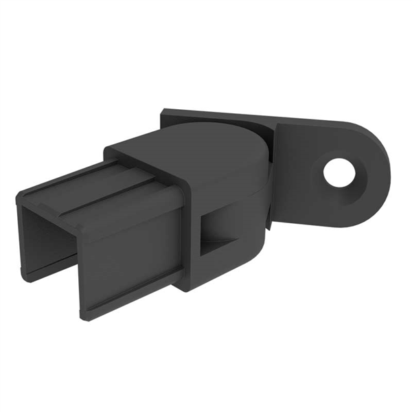 Summit Nanorail 25x21mm Adjustable Horizontal Wall Plate - Right Side Mounting for TV, Shelves & Home Organization Systems