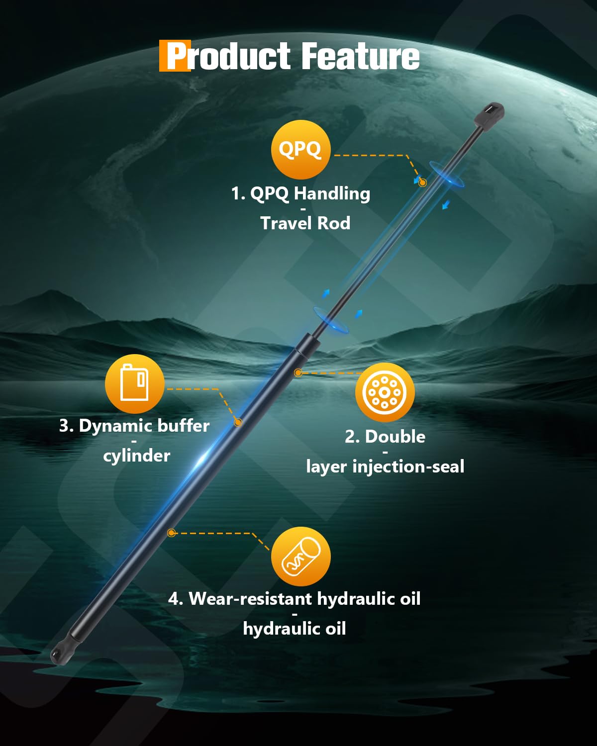 SCITOO Hood Lift Supports Replacement Struts Gas Springs Shocks for Subaru Forester 2.5L 2014-2018 - Perfect for Easy Hood Access & Maintenance