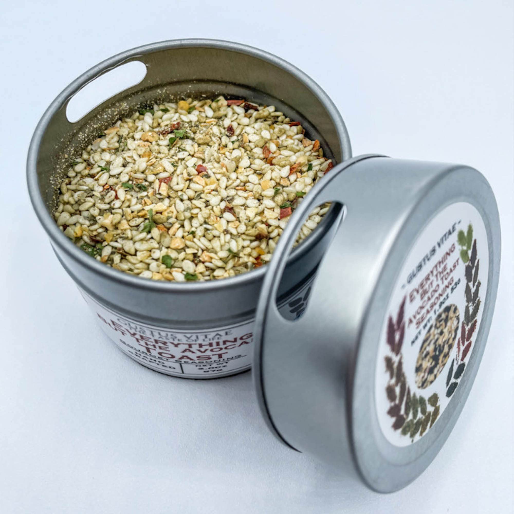 Everything But The Avocado Toast Seasoning | Gourmet Spice Blend for Cooking & Baking | All Natural, Non-GMO, Handcrafted in USA | Premium Artisanal Seasoning for Salads, Eggs & Avocado Toast | Sustainable, GLP-1 Friendly in Magnetic Tin | Gustus Vitae #34