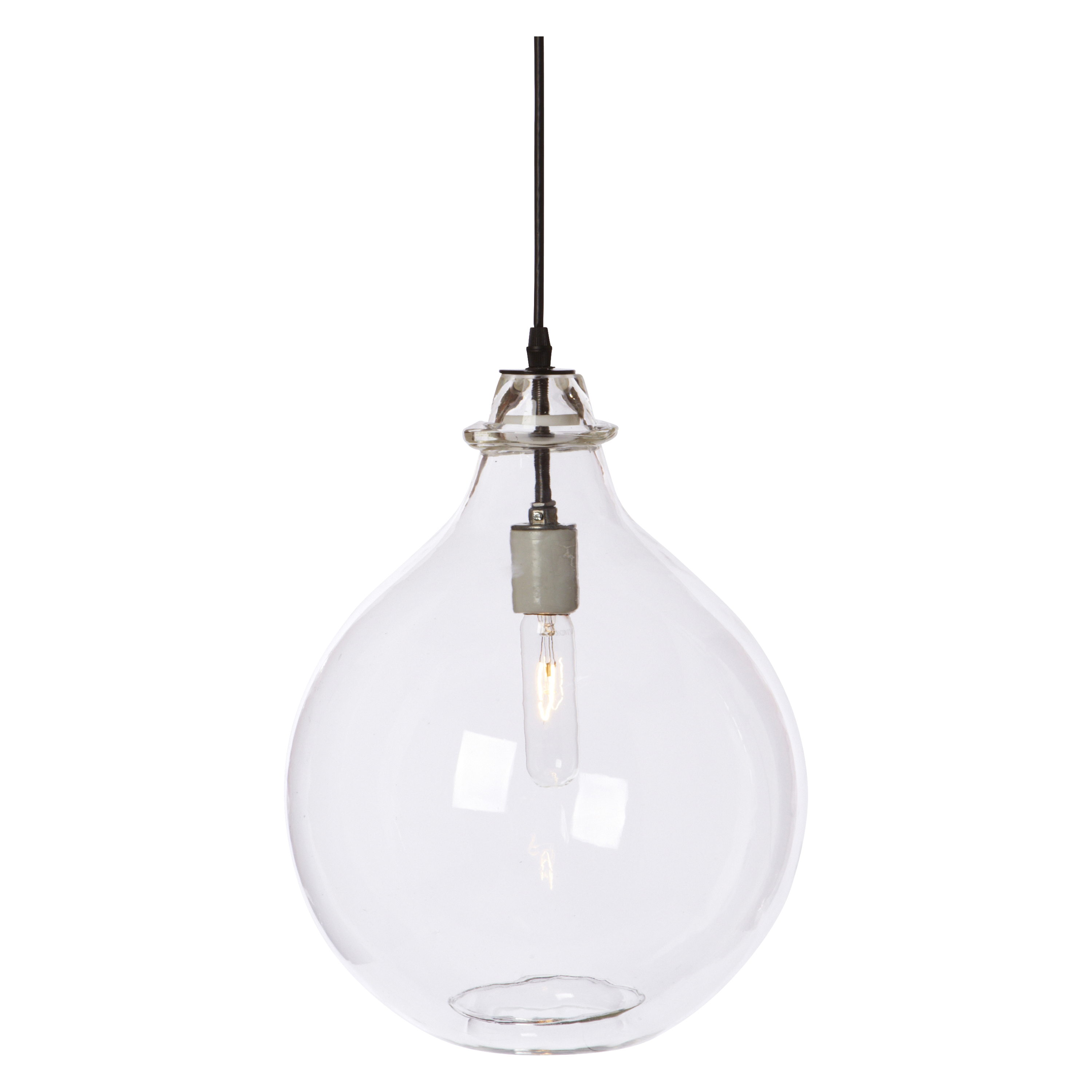 Clear Glass Pendant Jug - Elegant Home Decor for Kitchen, Dining Room, or Bar Accessories