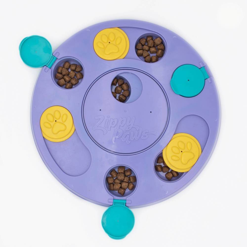 SmartyPaws Puzzler Feeder - Interactive Dog Toy for Mental Stimulation & Slow Feeding | Purple Puzzle Game for Dogs | Perfect for Boredom Relief & Mealtime Fun