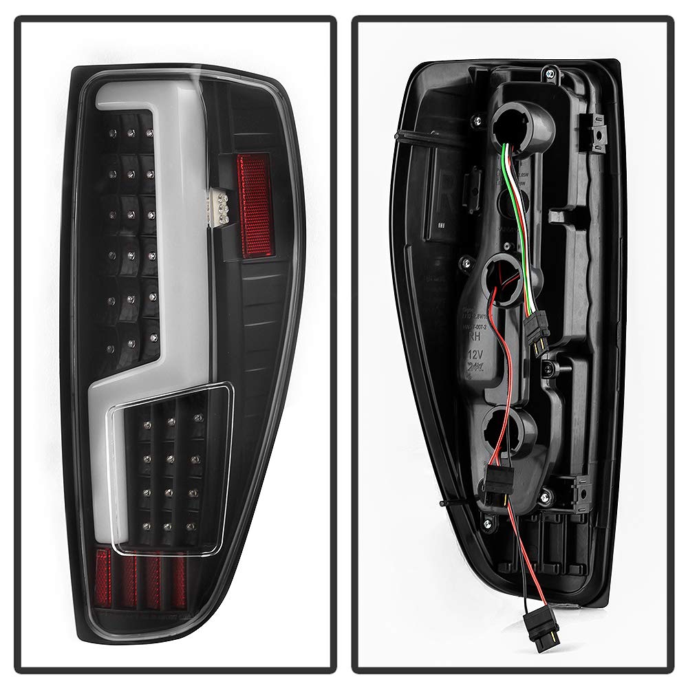Jdragon LED Tail Lights for 2004-2012 Chevy Colorado & GMC Canyon - Black Rear Brake Light Assembly Set - Upgrade Your Truck's Style & Night Visibility for Safer Driving
