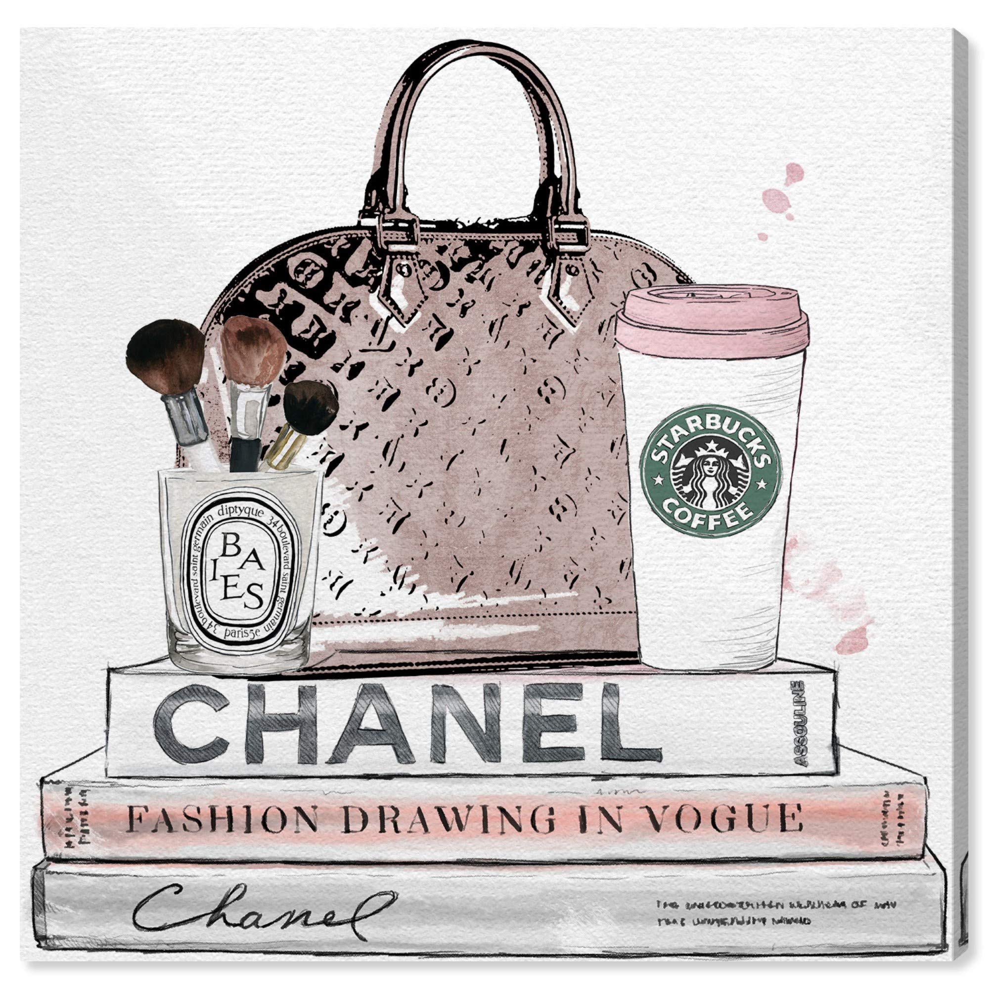 Blush & Makeup Brush Wall Art Canvas Print by Oliver Gal Artist Co. – Fashion & Glam Decor for Bedroom, Living Room & Salon