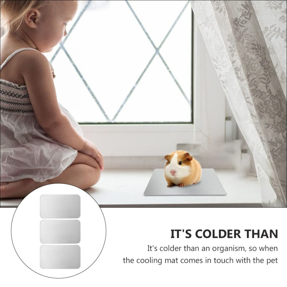 3pcs Hamster Cooling Mat for Guinea Pig & Rabbit - Summer Pet Bed Panel