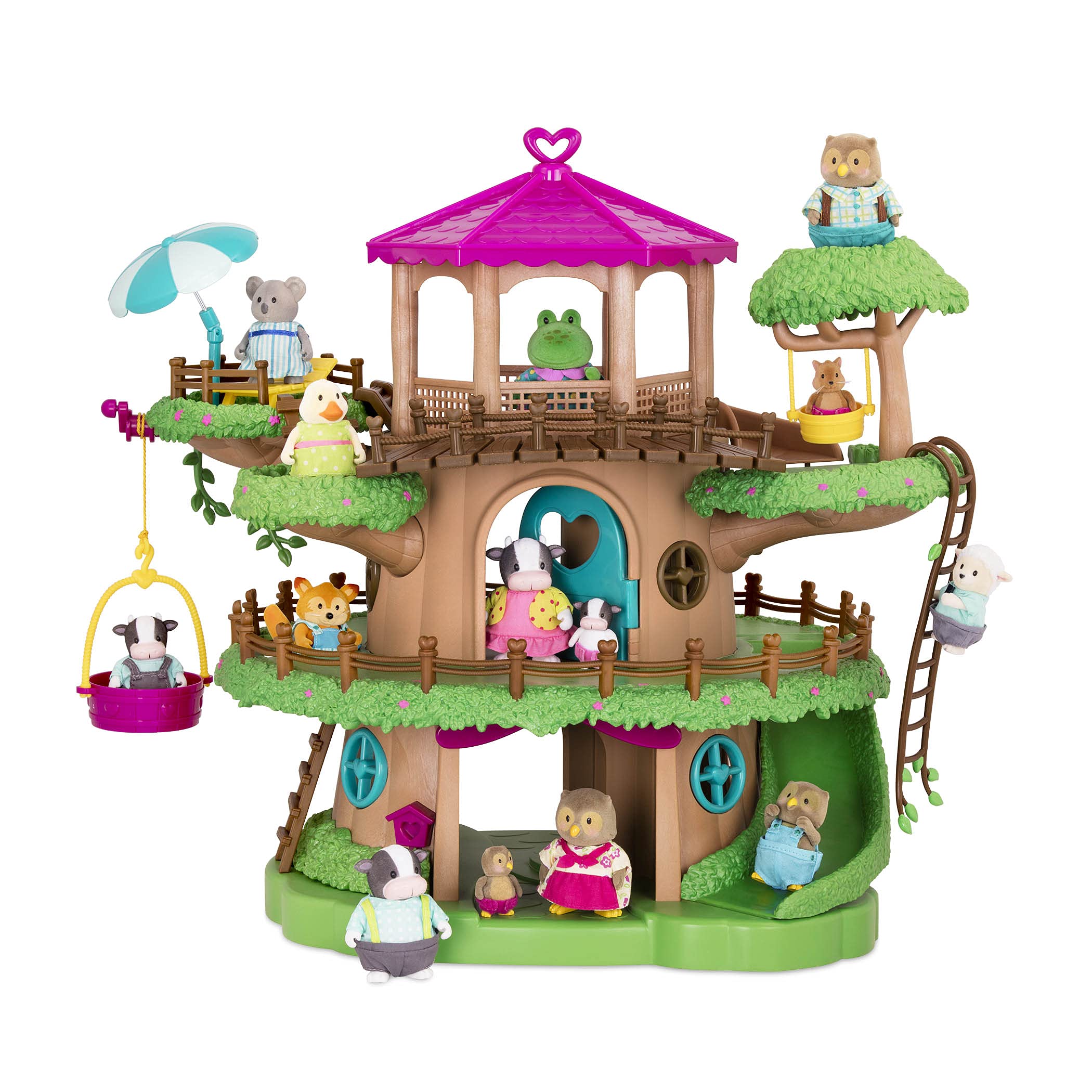 Li’l Woodzeez Treehouse Toy Playhouse Set for Kids Ages 3+ | Wooden Family Treehouse with Playhouse Accessories | Pretend Play & Imaginative Fun for Toddlers & Preschoolers