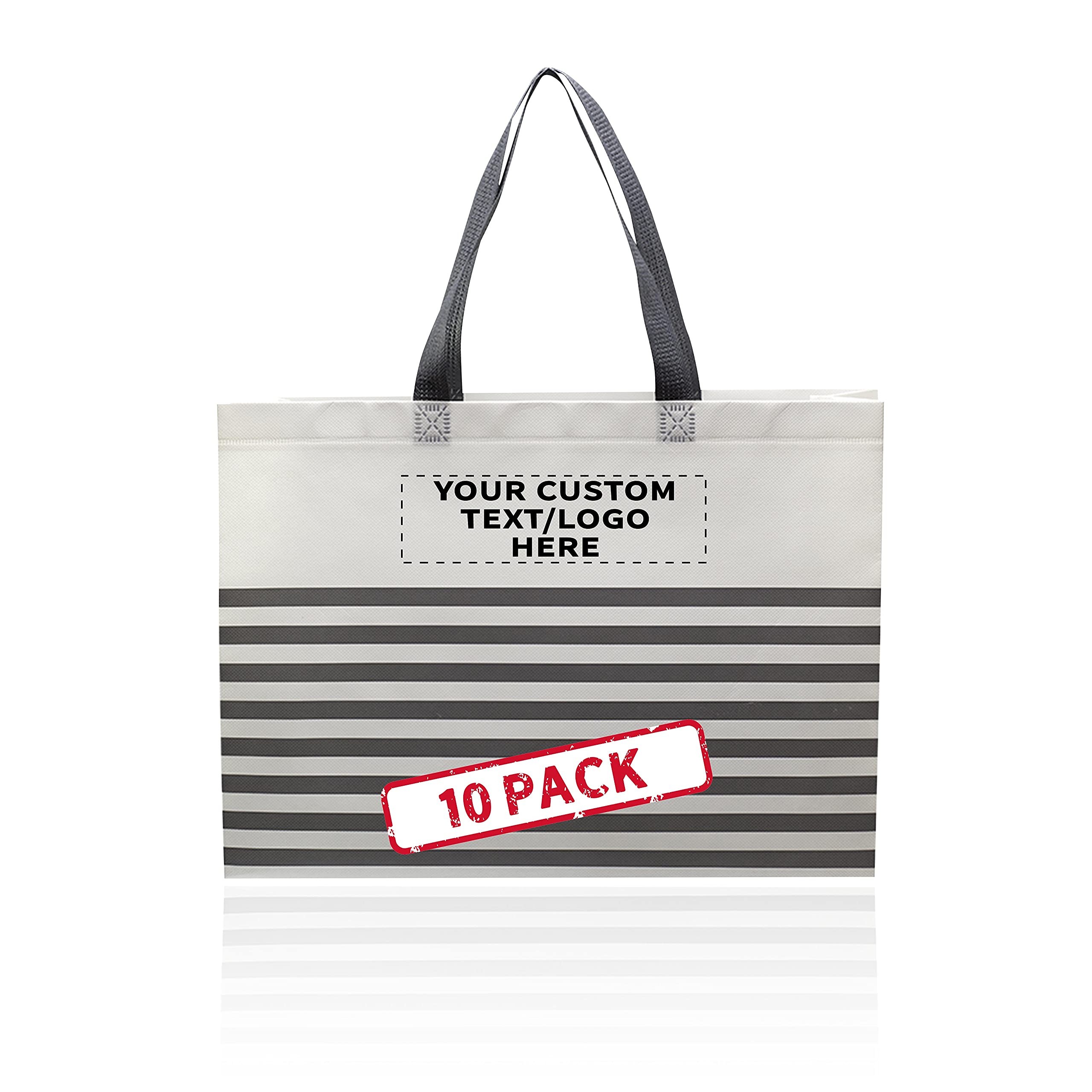 Stylish Striped Beach Tote Bag for Women - Large Waterproof Summer Tote with Pockets - Perfect for Beach, Pool, Travel & Shopping