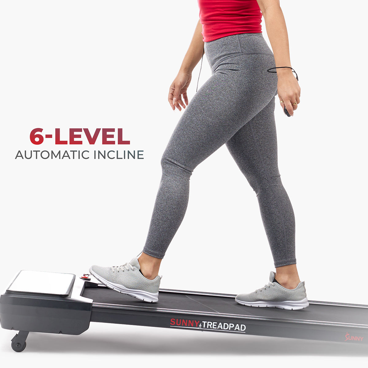 Pacer Auto Incline Under Desk Smart TreadPad® Walking Treadmill - Compact & Quiet Office Treadmill for Home & Workspace Fitness