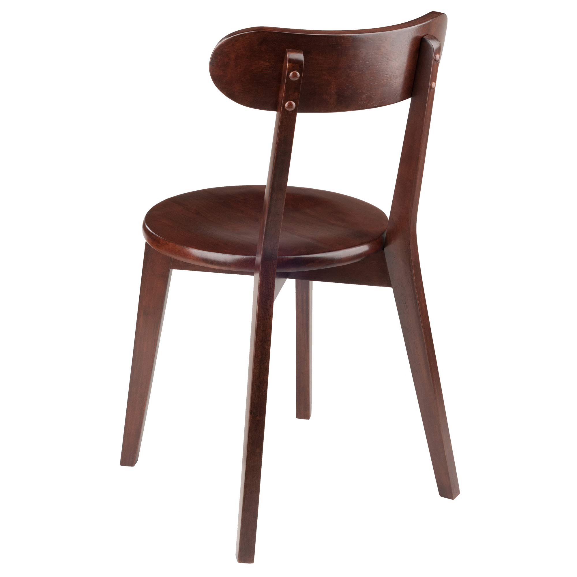 Winsome Wood Pauline 5-Piece Dining Table Set with 4 Chairs - Walnut Finish for Kitchen, Breakfast Nook or Small Space Dining