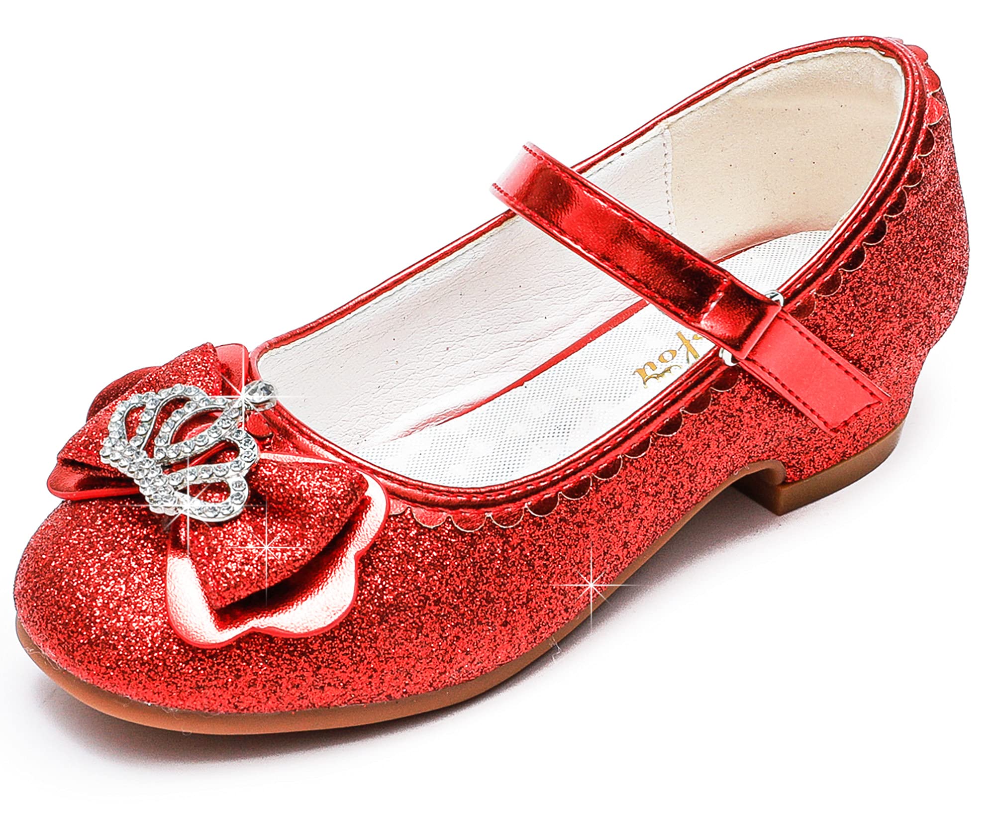 Walofou Flower Girls Dress Shoes - Wedding Party Heel Mary Jane Princess Shoes for Toddler & Kids | Perfect for Flower Girls, Bridal Showers & Special Occasions