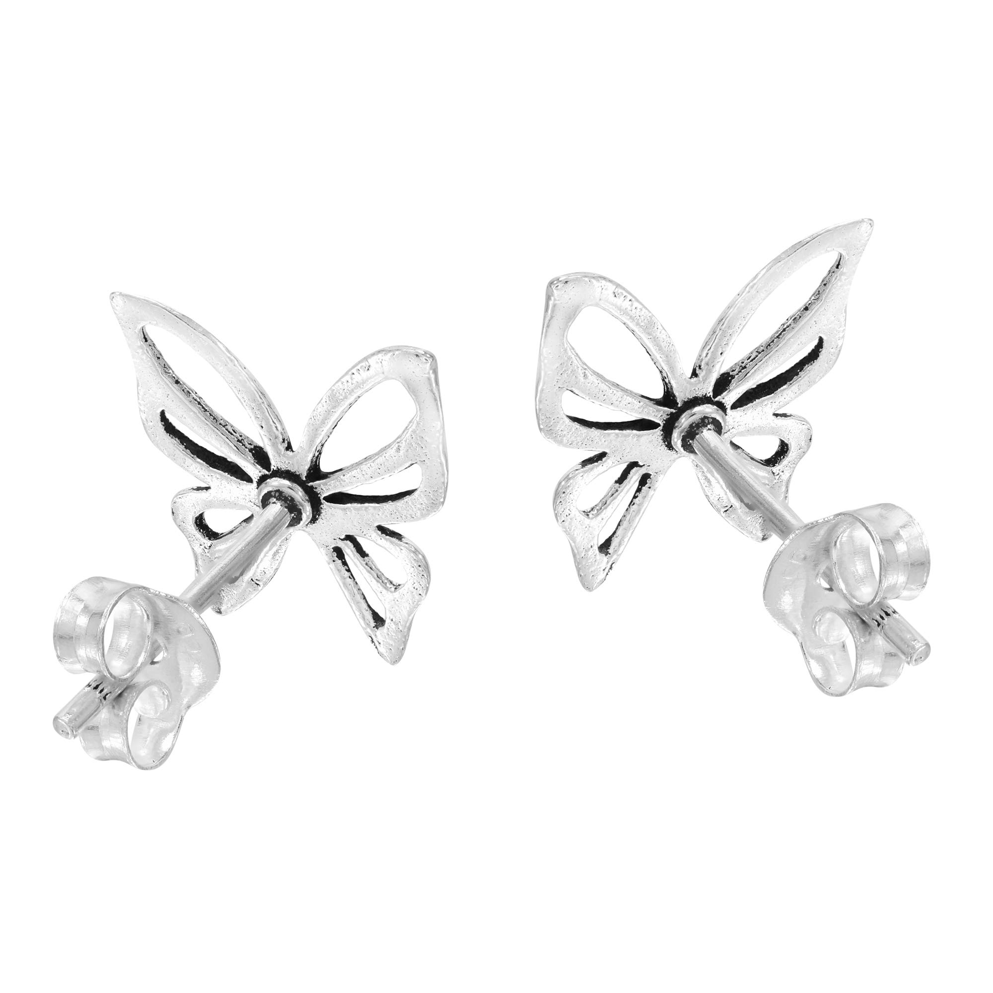 AeraVida Whimsical Butterfly .925 Sterling Silver Stud Earrings for Women – Small & Tiny Butterfly Studs | Perfect for Everyday Wear, Gifts & Special Occasions
