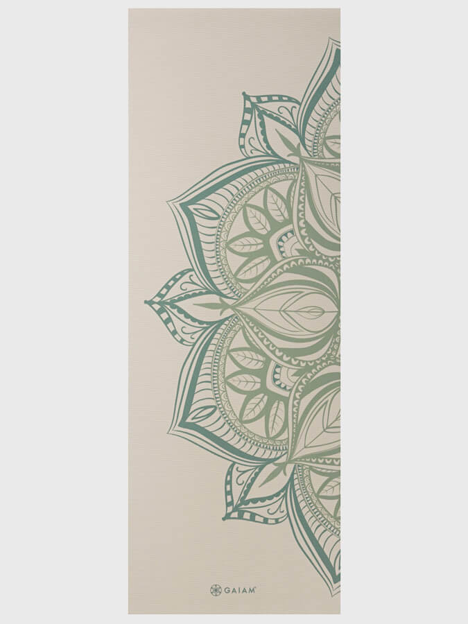 Gaiam Printed Point Non-Slip Yoga Mat 5mm Thick - Premium Exercise Mat for Home & Studio Workouts, Pilates, and Meditation