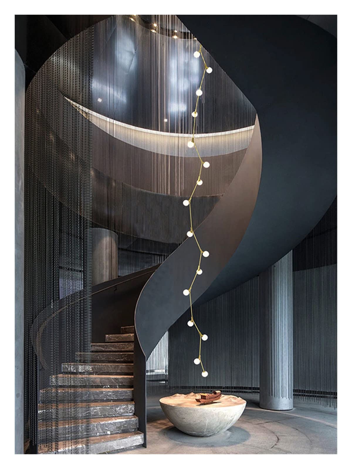 Modern LED Chandelier - Creative Vine Design Crystal Ceiling Light for Villa, Staircase, Hotel & Duplex Apartment Decor | Warm White Lighting | Perfect for Dining Room, Living Room & Bedroom