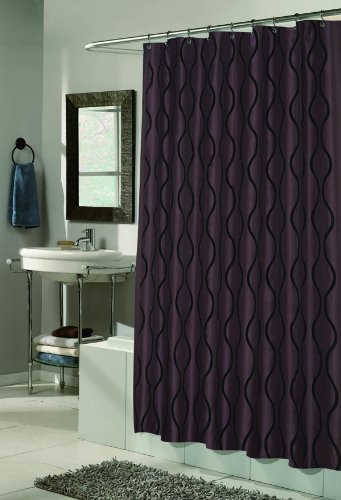 Geneva Waterproof Shower Curtain - Black & Brown Bathroom Decor for Modern Homes | Perfect for Bathrooms, Dorms & Apartments