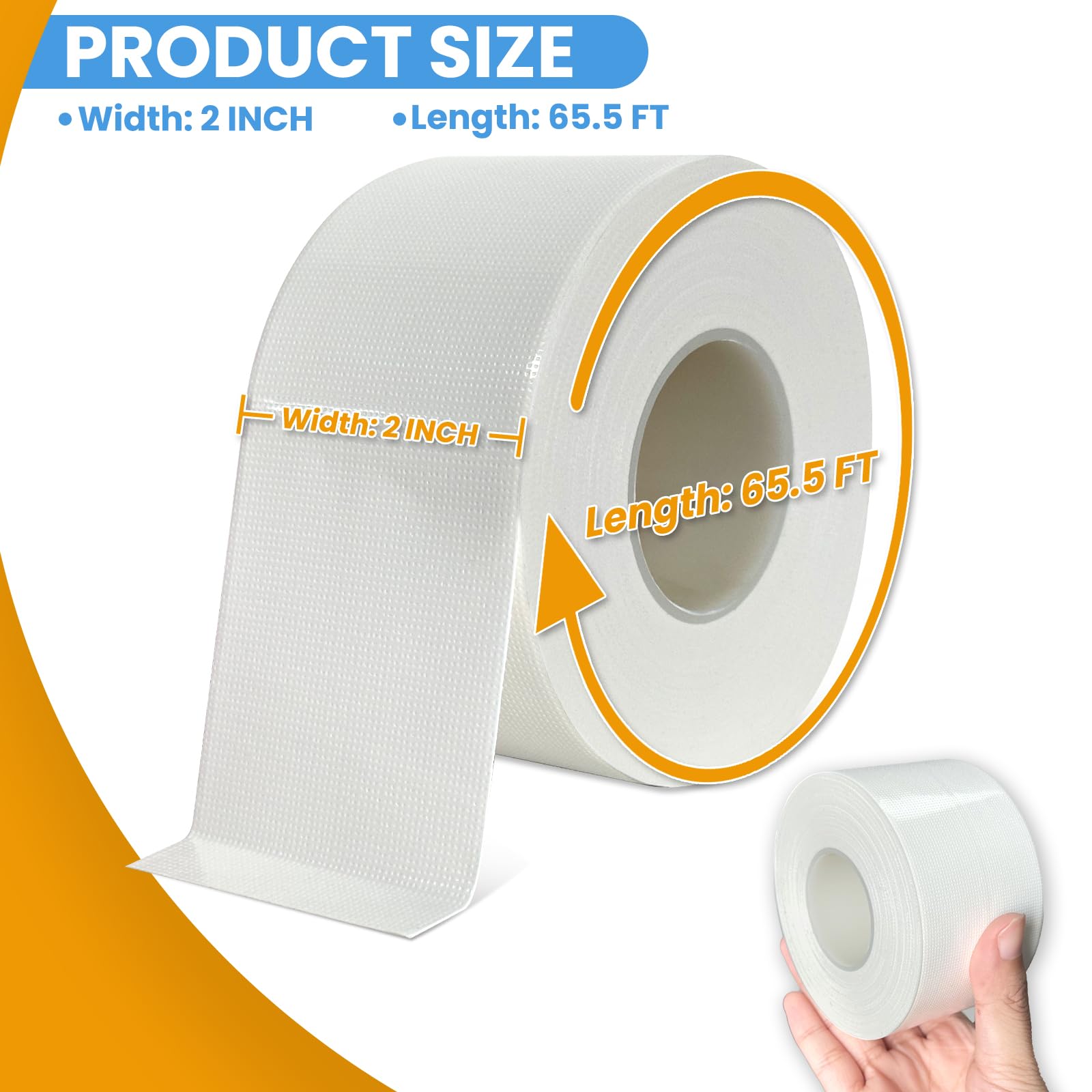 Self-Adhesive White Window Weather Sealing Tape - No Residue Draft Isolation Film for Windows & AC Units - Waterproof, Cold Air & Dust Proof - Perfect for Home Insulation, Energy Savings & All Seasons Protection