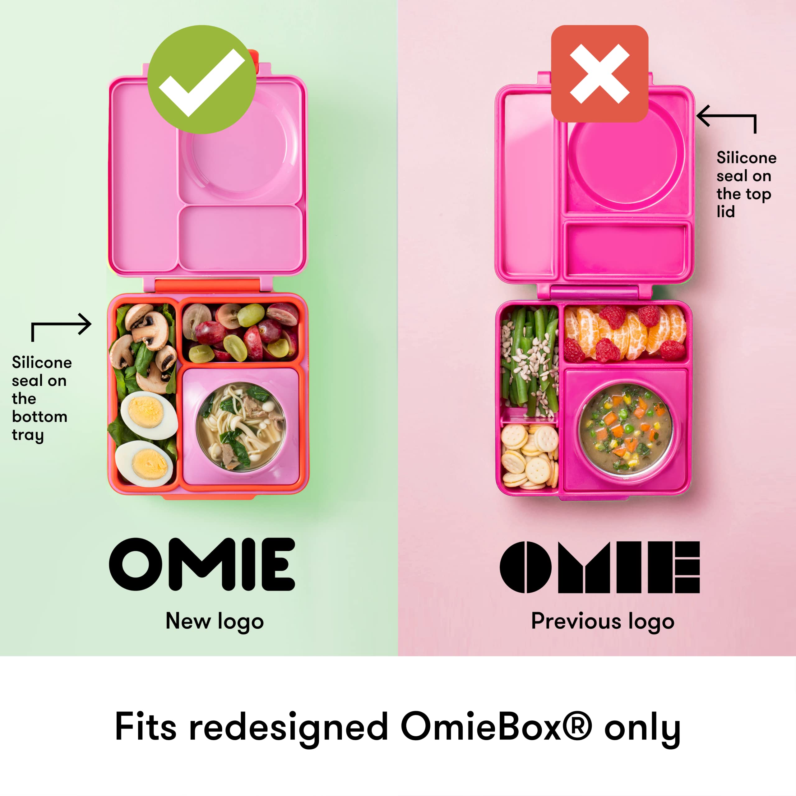 OmieBox Leakproof Dips Containers (2 Pack) - 4oz Salad Dressing & Condiment Storage with Lids - Food Grade Silicone (Purple/Orange) - Perfect for Lunch Boxes, Picnics & On-the-Go Meals