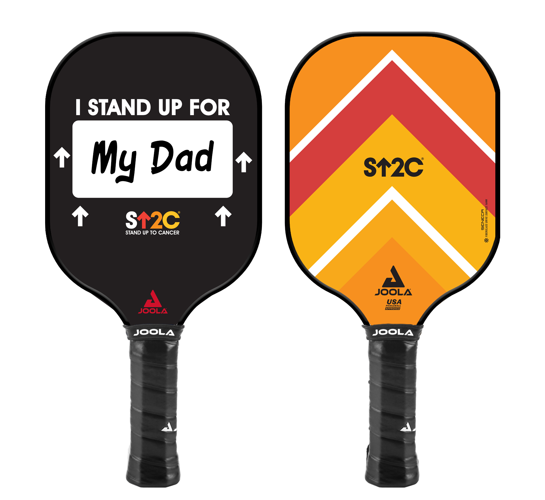 JOOLA Stand Up To Cancer Pickleball Paddle - Premium Carbon Fiber Paddle for Competitive Play - Perfect for Outdoor & Indoor Pickleball Games, Tournaments, and Charity Events